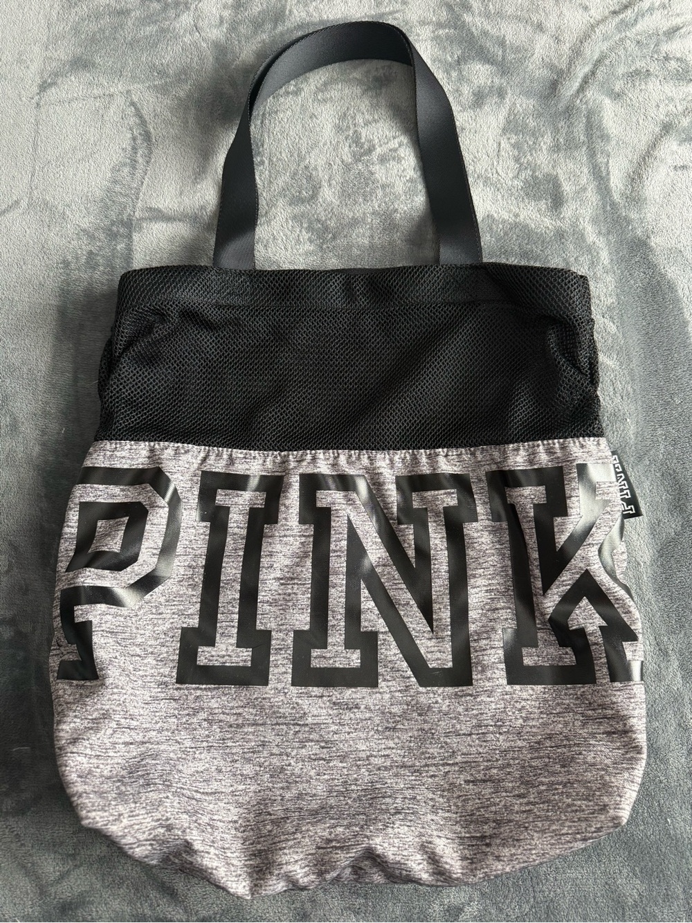 VS Pink collegiate lettering athletic tote bag